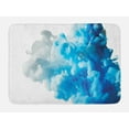 thumbnail image 1 of Abstract Bath Mat, Abstract Illustration Clouds Skyline Smoke Mixed Liquid Flow Movement Art Print, Non-Slip Plush Mat Bathroom Kitchen Laundry Room Decor, 29.5 X 17.5 Inches, Blue White, Ambesonne, 1 of 2