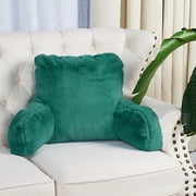 Home Soft Things Faux Fur Bedrest Pillow - Teal Green - 20 x 18 x 17