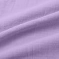 thumbnail image 5 of Nestiefly Cotton Linen Capri Pants for Women Petite Summer Pedal Capris 2026 Elastic High Waist Wide Leg Crop Trouser with Pockets Light Purple L, 5 of 7