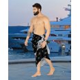 thumbnail image 2 of HAPPY BAY Men's Halloween Costumes Summer Sarong Wrap Pareo Caribbean Pirates Swim Trunks Swimwear Full Beach Wraps for Men One Size Skull Crossbones, Black, 2 of 5