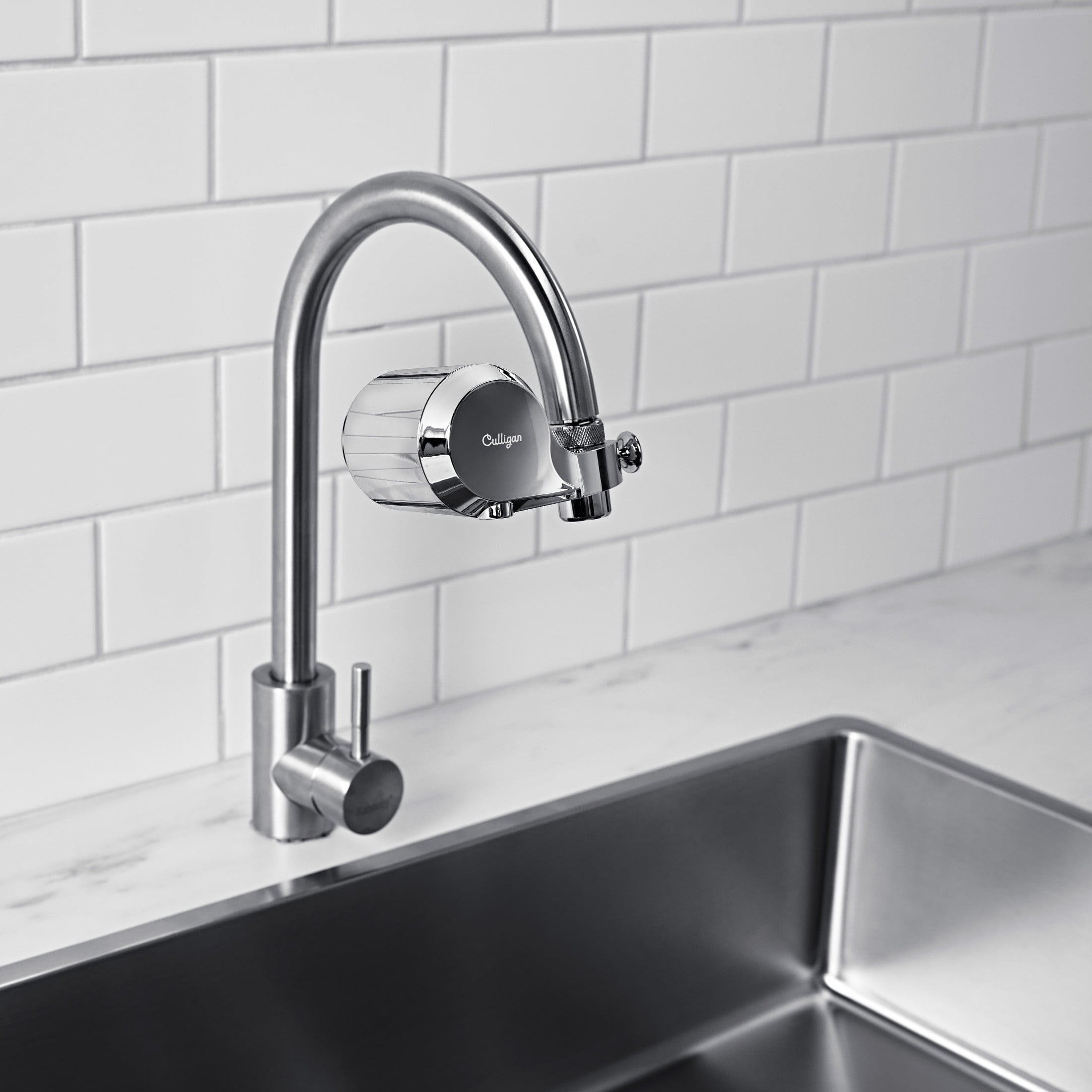 Culligan CULFMCH Drinking Water Chrome Faucet Mount Water Filtration System, Superior Filtration