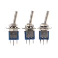 thumbnail image 4 of 10 unidades de mini interruptor de palanca de 3 pines On/on 2 posiciones de AC 250v/1.5a 125v/3a Spdt azul, 11 Feliz Sencillez, 4 of 5