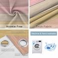 thumbnail image 4 of Pink Wooden Grain Blackout Curtains for Bedroom/Living Room, Thermal Insulated Kitchen Curtains, Vintage Chic Geometric Ombre Brown Grommet Darkening Window Treatment Drapes 42"x63"x2, 4 of 8