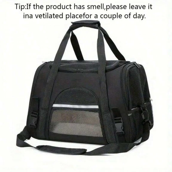 Cat Dog Carrier, Pet Travel Carrier for Small Dogs, Cat Carrying Case Collapsible Dog Carrier, Foldable Soft Sided Animal Carriers Puppy Carry (Black)