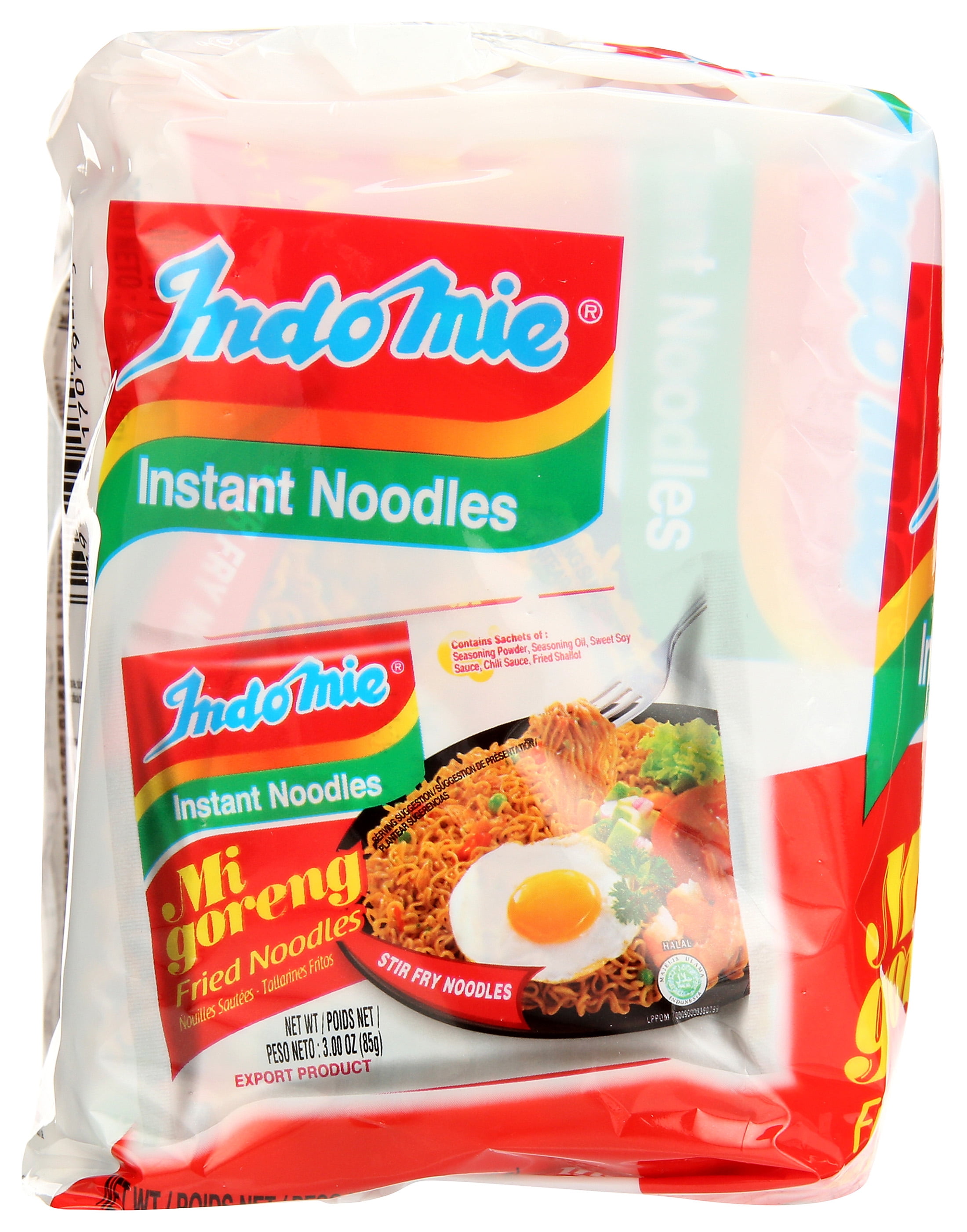 Indomie Halal-Certified, Original Flavor Mi Goreng Instant Stir Fry Noodles, 15 oz, 5 Pack Bag