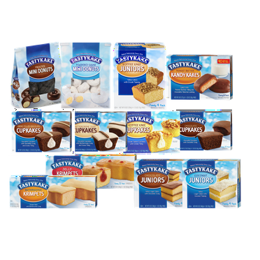 Tastykake Krimpets, Cupcakes, Peanut Butter Kandykakes, Juniors and Mini Donuts Variety 12-Pack