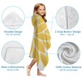 thumbnail image 7 of Yellow Floral and Petal Pattern Hooded Bath Towel，60"x35" for Ages 3 To 12 Kids, Quick Dry Lightweight Soft Microfiber Hood Beach Towel Cover Up for Kids, 7 of 7