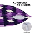 thumbnail image 5 of Multi-Size Linen Sofa Pillow Cover Invisible Zipper Open And Close Strong Use For Sofa Chair Garden Sofa Car Violet Retro Houndstooth_1 16"X16", 5 of 8