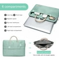 thumbnail image 2 of SuoKom 16 inch Laptop Bag, Laptop Briefcase Case Handbag, Expandable Waterproof Foam Padded Laptop Bag, Office School Accessories for Tablet Laptop Macbook Devices Up To 15.6", 2 of 10