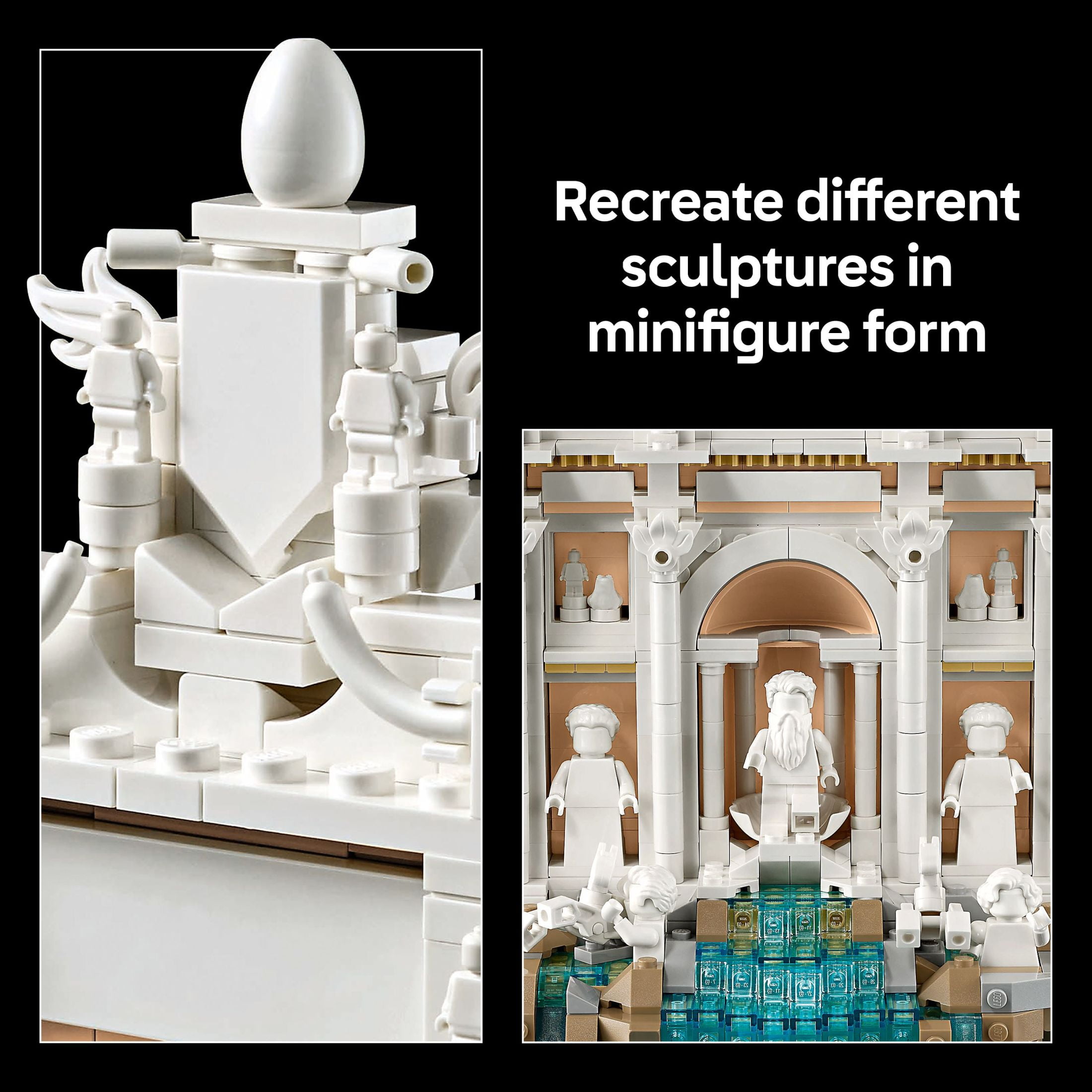 LEGO Architecture Trevi Fountain Building Set - Collectible 3D Puzzle of Italian Landmark Model for Display - DIY Arts and Craft for Adults - Gift for Wedding - 21062
