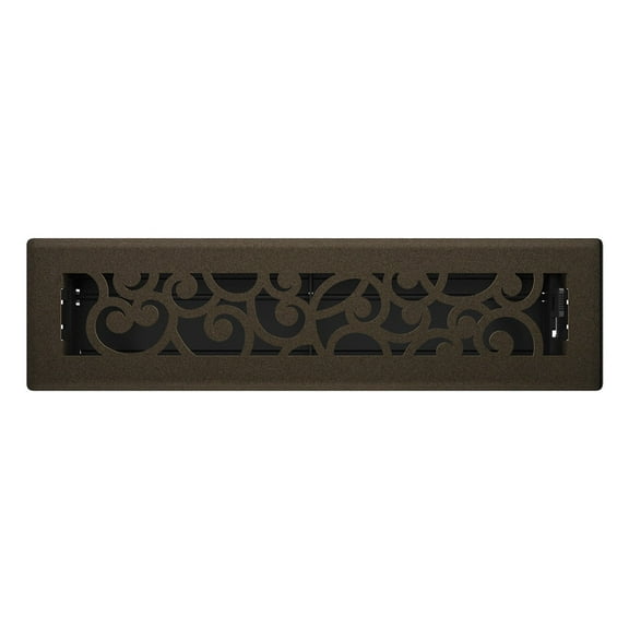 Imperial RG3353 Bronze Age Wonderland Design Louvered Floor Register - 2inch x 12inch Duct Opening