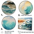 thumbnail image 3 of Designart "Exotic Shore Wave Blend IV" Beach Floater Framed Wall Art Prints, 3 of 5