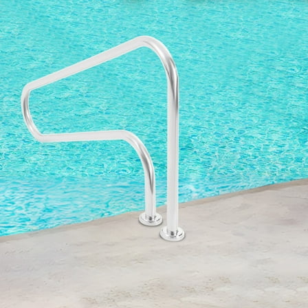 Modern Pool Handrail 304 Stainless Steel Pool Handrail for In-ground Pools Max.100kg for Swimming Pools