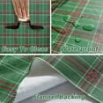 thumbnail image 3 of Christmas Rectangle Tablecloth, Green Rectangle Tablecloth with Flannel Backing Water-Proof Vinyl Tablecloth for Christmas, Winter, and Holiday(Green,60"x102"), 3 of 5