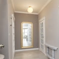 thumbnail image 3 of Globe Electric 1-Light Matte Brass Indoor Semi-Flush Mount Ceiling Light with Opal Glass Shade, 3 of 8
