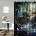 thumbnail image 2 of BCIIG Bathroom Decor Set 1723632113980442 Multi-size Colorful Luxurious Graphic Print Polyester Fabric Fashion Shower Curtain Set with Hooks 60"x72, 2 of 7