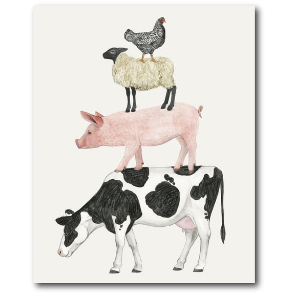 Courtside Market Farmland Family VI 16"x20" Gallery-Wrapped Canvas Wall Art