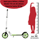 thumbnail image 4 of Scooter Infantil Ajustable con Freno Trasero Ruedas de Goma - Verde, 4 of 5