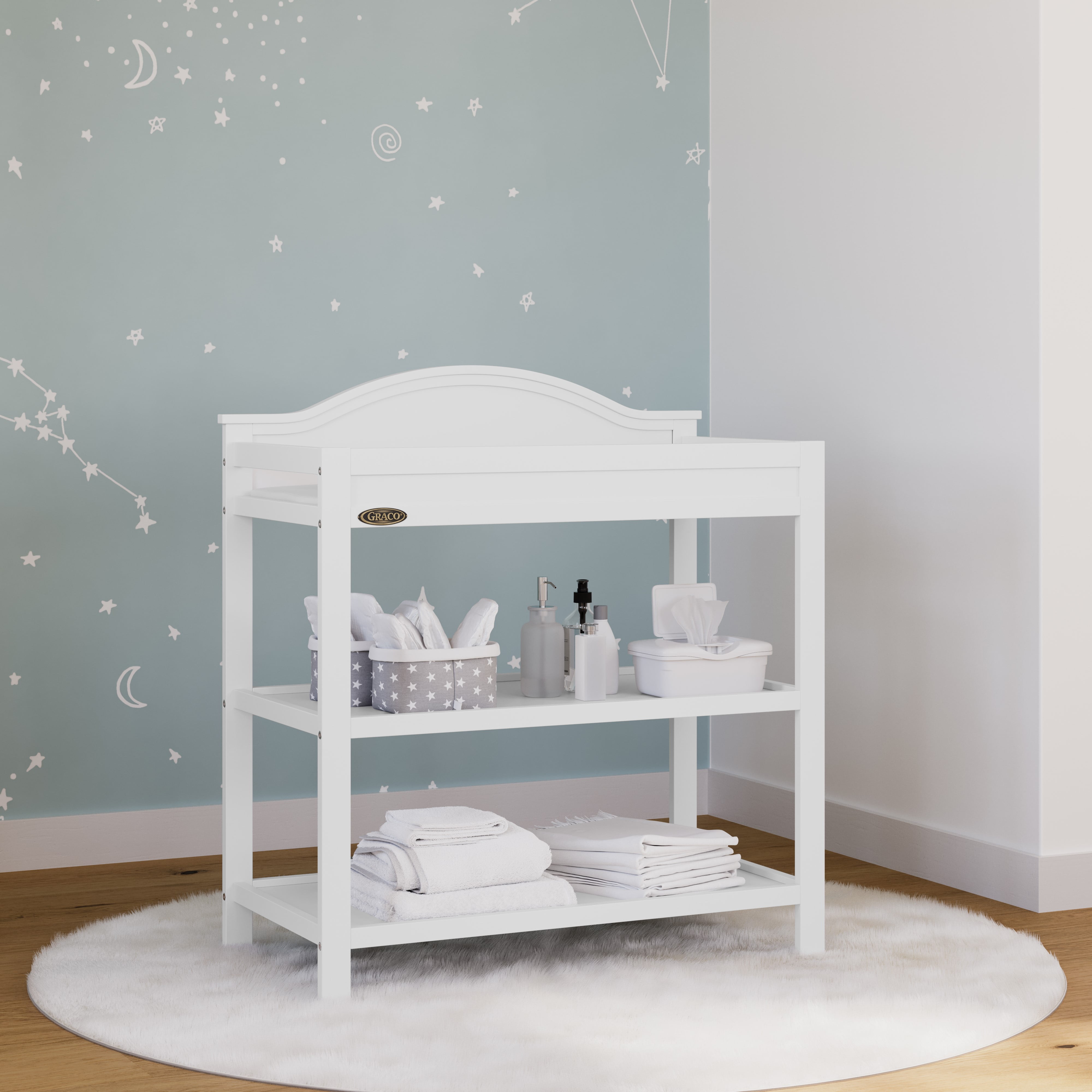 Graco Story Infant Wood Changing Table, White