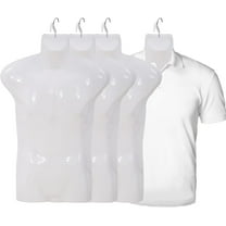 Dkelincs 4PCS Male Mannequin Torso Set 30"H Half Body Clothing Form Plastic Adult Model Stand with Metal Hook, White