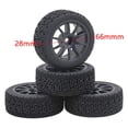 thumbnail image 4 of Paquete de 4 ruedas hexagonales de 12 mm para RC, repuestos para Wltoys 144001 124018 RC Hobby Negro, 4 of 5