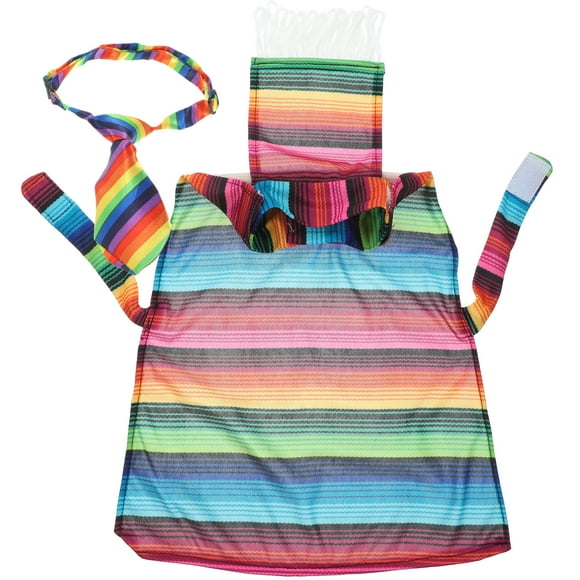 Colorful Dog Clothes For Mexican Party Adjustable Pet Dog Poncho Dog Costume for Party Wearing