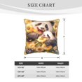 thumbnail image 4 of Haiem Cute Panda Sunflower Print Velvet Soft Solid Decorative Square Throw Pillow Covers Set with Elegant Piping Christmas Cushion Case for Sofa Bedroom Car-16"x16", 4 of 8
