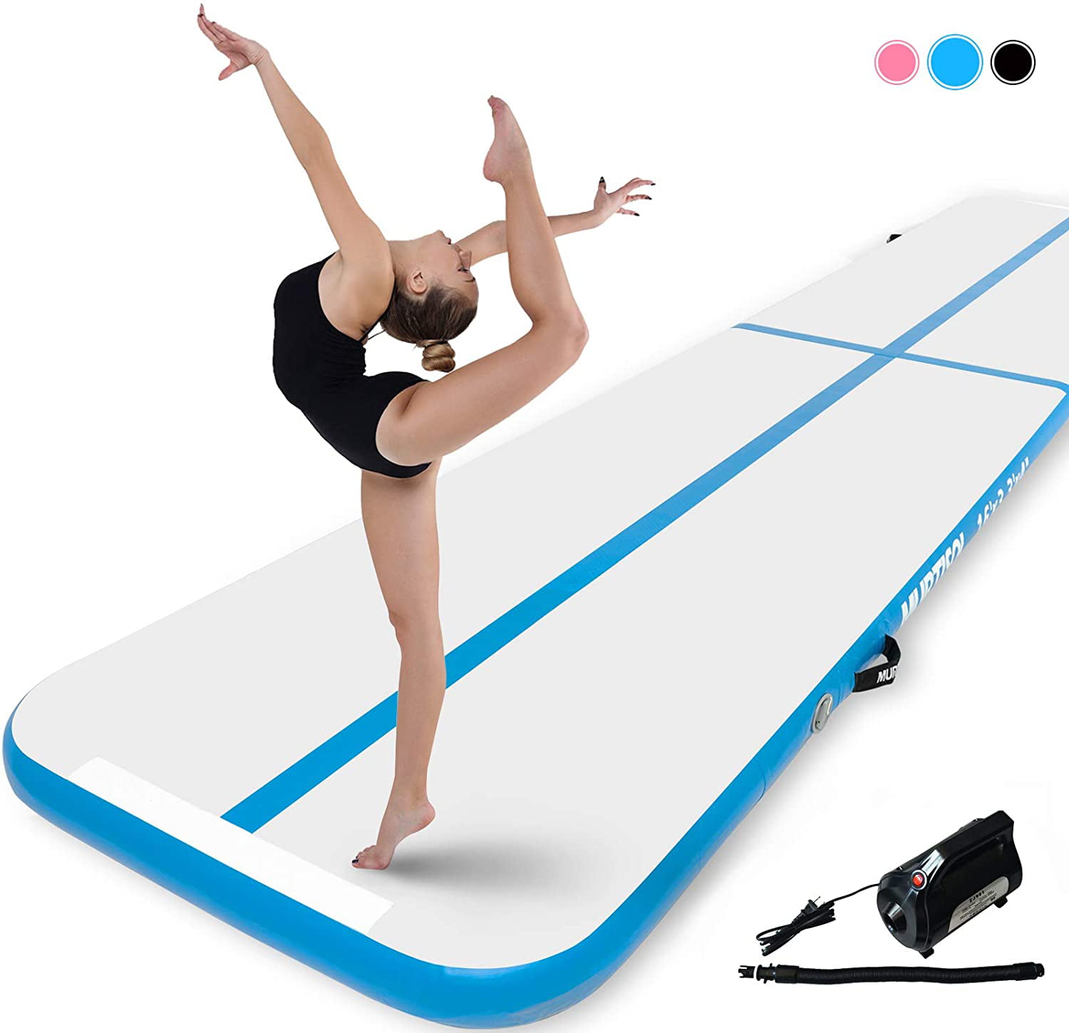 NEW Pink Inflatable Tumbling Gym Air FloorMat Track Cheerleading Multifunctional 