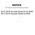 thumbnail image 2 of Transit Auto Front Rear Hub Bearings Assembly Coated Disc Brake Rotors and Ceramic Pads Kit (10Pc) for Car Hyundai Santa Fe XL AWD - Left Right Side (Driver Passenger) KBB-120978, 2 of 11