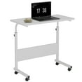 thumbnail image 2 of Soges Standing Computer Desk With Wheels, Movable Side Desk, Sitting Desk Height Adjustable Table White 31.5", 2 of 5