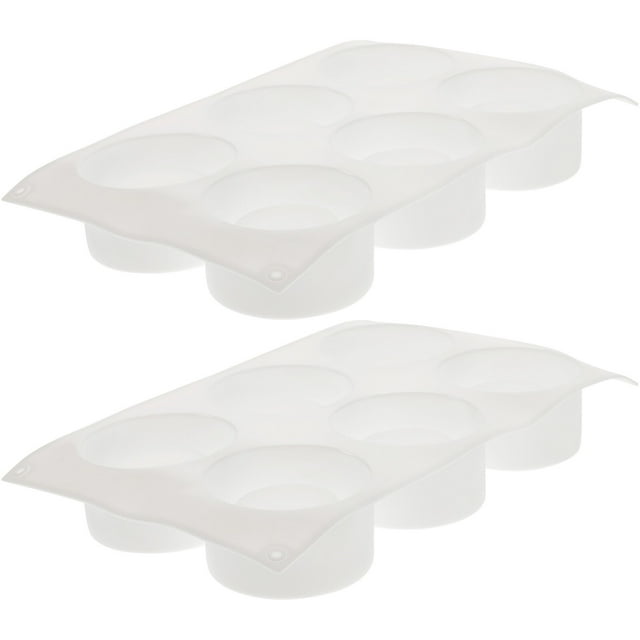 2 moldes para tartas de silicona para hacer tú mismo, chocolate, gelatina, pudín, jabón hecho a mano.