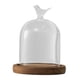 thumbnail image 4 of Campana de cristal con forma de campana y bandeja de madera, multiusos, transparente, redonda Estilo D, 4 of 9