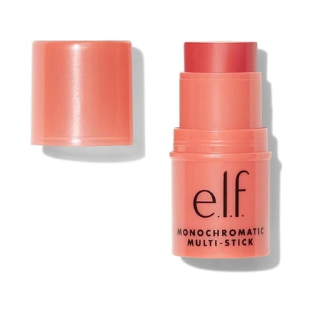 e.l.f. Monochromatic Multi Stick, Luxuriously Creamy & Blendable Color, For Eyes, Lips & Cheeks, Glimmering Guava, 0.17 Oz (5g)