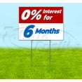 thumbnail image 1 of 0% Interest For 6 Months (18" x 24") Yard Sign, Includes Metal Step Stake, 1 of 6