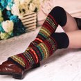 thumbnail image 1 of Funda para botas y piernas cálidas hasta la rodilla para mujer con capas de lana gruesa y bohemia con estampado de camuflaje fluorescente para otoño e invierno, 1 of 5