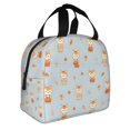 thumbnail image 3 of Orange Cat Fall Leaf Lunch Bag Thick Aluminum Foil Tote Cooler for Women Work Picnic Gift, 3 of 7