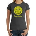thumbnail image 1 of LA Pop Art Women's Word Art T-Shirt - Dead Inside Smile, 1 of 2