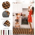 thumbnail image 6 of Kitchen Rugs and Mats Set of 1 Halloween Orange Geometric Plaid Kitchen Sink Mat,Non-Slip Area Runner Rug,Washable Floor Mat for Home Dining Room Office 20"x47", 6 of 6
