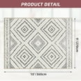 thumbnail image 3 of 9'x12' Area Rugs for Living Room, Machine Washable Non-Slip Carpet, Soft Faux Wool Low Pile Moroccan Farmhouse Western Rug, Black and White, 3 of 6