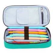 Canvas Pencil Case Large Capacity, School Office Stationery Bag Makeup Cosmetic Pen Box, Multicolor