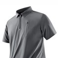 thumbnail image 4 of Luvrsol Big & Tall Mens Tshirt Solid Basic Turndown Collar Short Sleeve Light Cotton Simple Work Shirts M-5XL, 4 of 5
