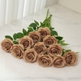 thumbnail image 4 of 12PC Black Roses Artificial Flowers Fake Roses Silk Realistic Roses Bouquet Flowers with Long Stems for Wedding Home Party Centerpieces Decorations, 4 of 5