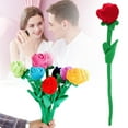 thumbnail image 2 of Clearance Items Plush Bouquet Artificial Flowers – Soft & Colorful Faux Flowers, Cute Foldable Stem, Fun Gift for Birthdays, Valentine's Day, Home & Office Décor, DIY Crafting & Events, 2 of 9