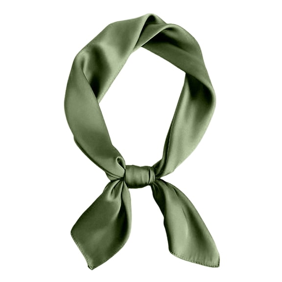 Yuanlong Womens Satin Square Scarf Solid Color Neck Scarf Head Scarf Hair Wrap Bandana Lightweight Stylish Bag Tie