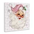 thumbnail image 3 of Stupell Industries Pastel Vintage Jolly Santa Holiday Painting Wrapped Canvas Canvas Art Print Wall Art, 17 x 17, 3 of 7