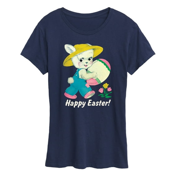 Instant Message - Vintage Happy Easter  - Women's Short Sleeve Graphic T-Shirt