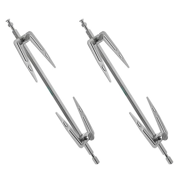 Kitandove BBQ Rotisserie Grill Forks Stainless Steel For Home Users 2Pcs 11.0x1.97x1.18in