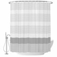 thumbnail image 2 of Grey Stripe Waterproof Fabric Shower Curtain,Modern Abstract Monochrome Geometric Waterproof Fabric Shower Curtain for Bathroom Curtains Bathtubs Hotel Shower Curtains with 12 Hooks Standard 72x72, 2 of 8