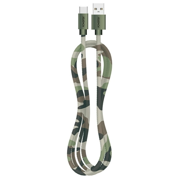 Liquipel Powertek 6ft USB A to USB C Cable with Accessories, Green