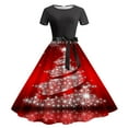thumbnail image 1 of Fankiway Robe Décontractée à Imprimé Floral pour Femmes, Manches Courtes, Col Rond, Hauteur Genou, Robes d'Été pour Femmes, Grandes Tailles en Solde, 1 of 3